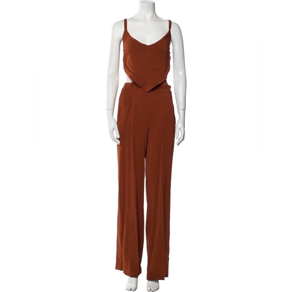 A. L. C. Two Piece Connected Rust Jumpsuit sz 4